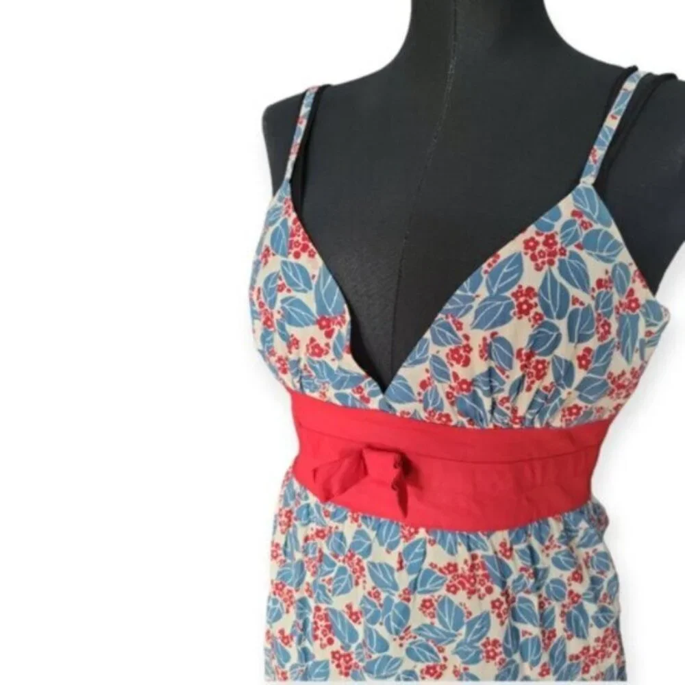 Ditsy Floral Print Summer Dress Cotton Sz Medium - Picture 3 of 7